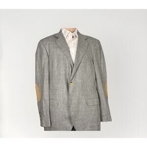 Brunello Cucinelli Windowpane Gray Flannel Sportcoat 54/44 US Men’s